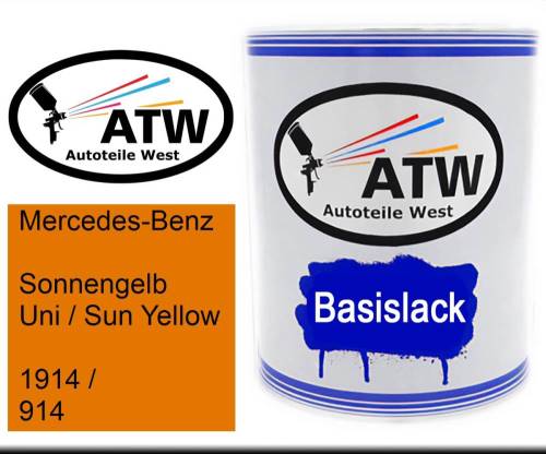 Mercedes-Benz, Sonnengelb Uni / Sun Yellow, 1914 / 914: 1L Lackdose, von ATW Autoteile West.
